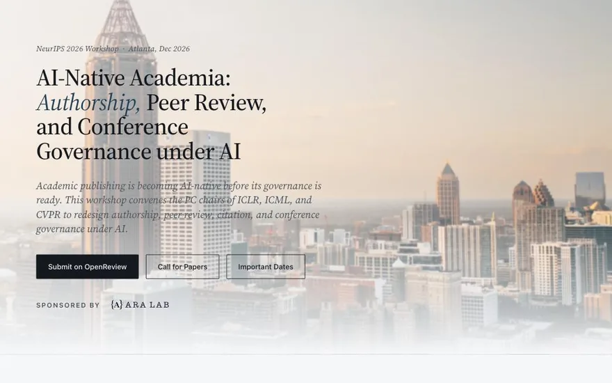 AI-Native Academia workshop at NeurIPS 2026