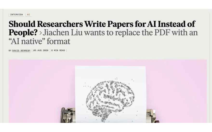 IEEE Spectrum interview on the research paper format
