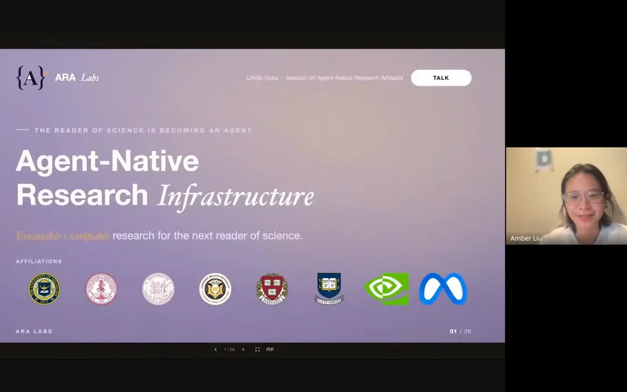Talk on Agent-Native Research Artifacts at Lossfunk